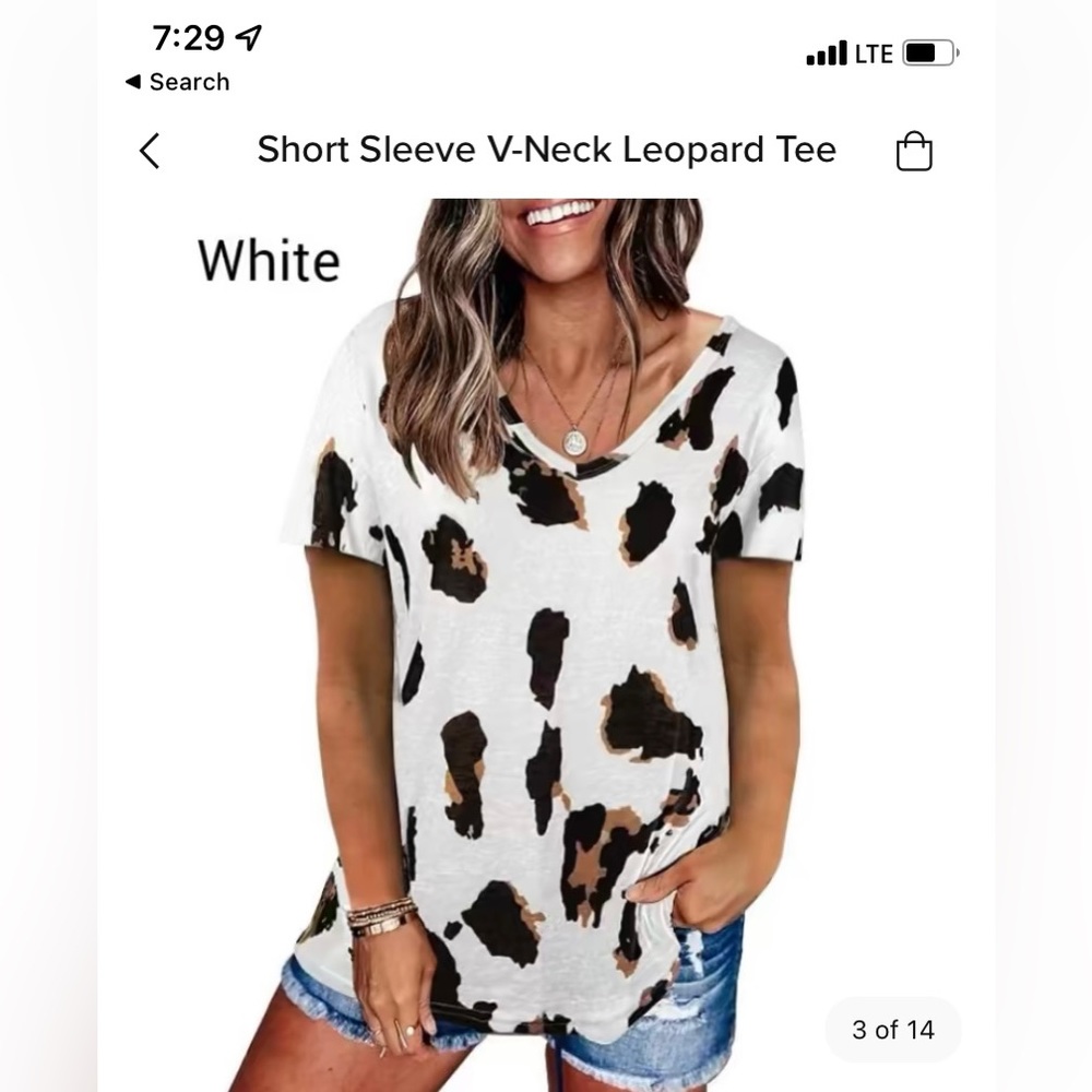🔥Like New Haute Edition Short Sleeve Leopard Tee- size xxl